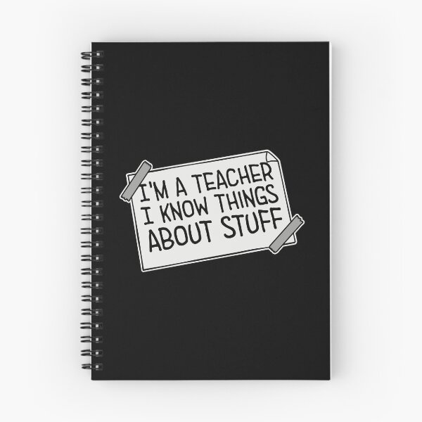 Item preview, I'm A Teacher I Know Things About Stuff Logo Text designed and sold by shirt-o-mat.