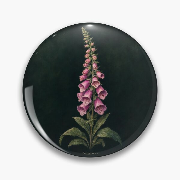 Artikelvorschau, Foxglove Dark Botanical Illustration | Moody Floral Wall Art entworfen und verkauft von FixationStudio.
