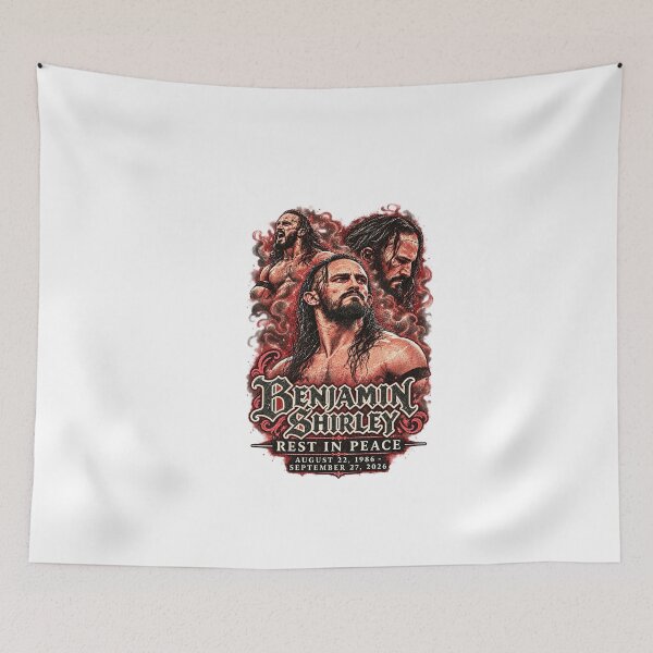 Item preview, Benjamin Shirley Rest In Peace Memorial Wrestling Inspired Tribute designed and sold by dartoffofo⭐⭐⭐⭐⭐.