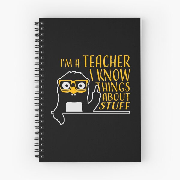 Item preview, I'm A Teacher I Know Things About Stuff Penguin Geek Nerd designed and sold by shirt-o-mat.