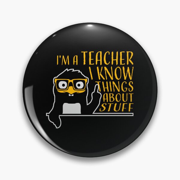 Item preview, I'm A Teacher I Know Things About Stuff Penguin Geek Nerd designed and sold by shirt-o-mat.