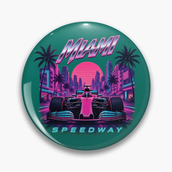 Item preview, Miami Speedway Synthwave Neon Palm Trees 80s Supercar designed and sold by bentleypotter.