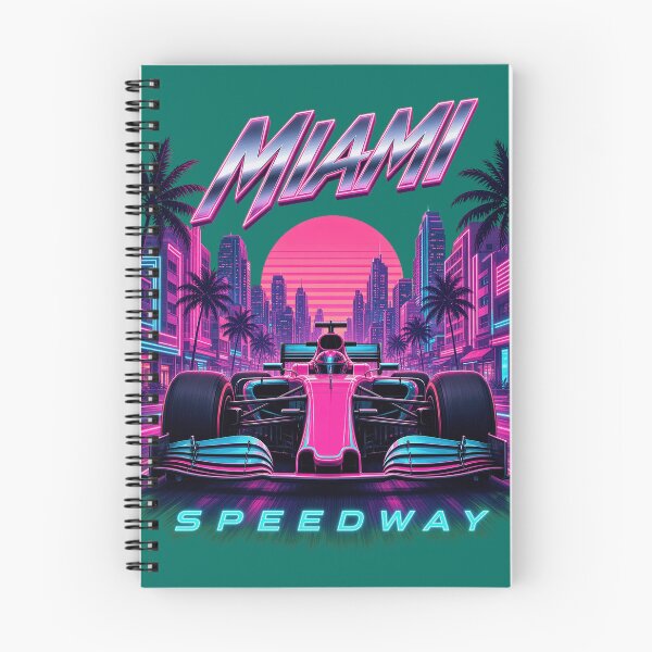 Item preview, Miami Speedway Synthwave Neon Palm Trees 80s Supercar designed and sold by bentleypotter.