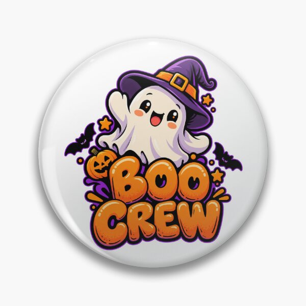 Item preview, Boo Crew - Cute Ghost Halloween Sticker designed and sold by Visual Dept..