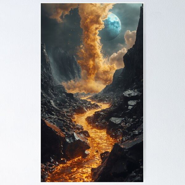 Item preview, Golden Dust Tornado Over Alien Lava River designed and sold by monkeybusiness.pt.