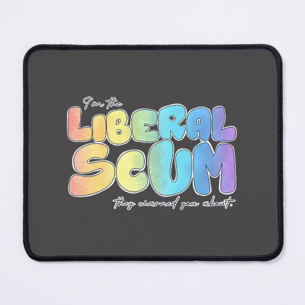 Item preview, I'm the Liberal Scum Rainbow Bubble Letter Political Art Print designed and sold by TroLerNeT.