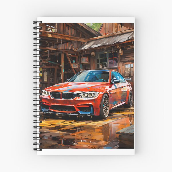 Item preview, Custom Sports Sedan Artwork in Rustic Wooden Workshop Setting designed and sold by Zyla Graphic.