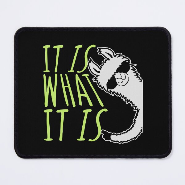 Item preview, It Is What It Is Inspirational Quote Logo Text Llama Sunglasses designed and sold by shirt-o-mat.