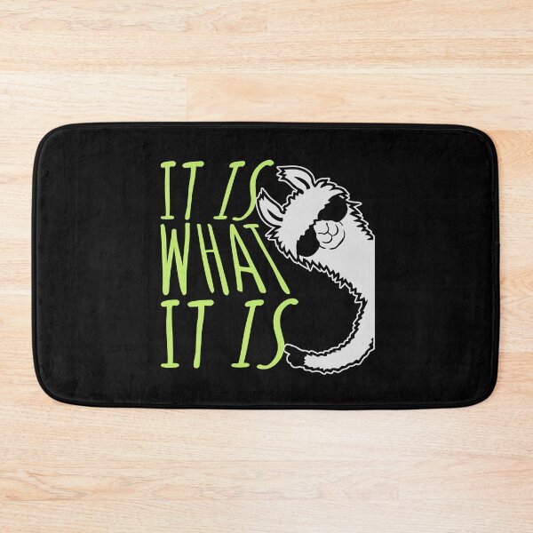 Item preview, It Is What It Is Inspirational Quote Logo Text Llama Sunglasses designed and sold by shirt-o-mat.