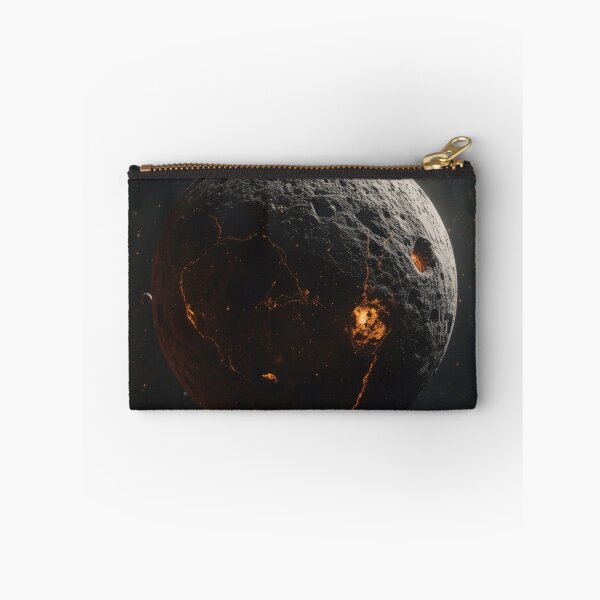 Item preview, Cratered Moon With Glowing Lava Fissures designed and sold by monkeybusiness.pt.