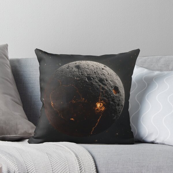 Item preview, Cratered Moon With Glowing Lava Fissures designed and sold by monkeybusiness.pt.