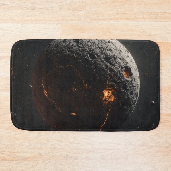 Item preview, Cratered Moon With Glowing Lava Fissures designed and sold by monkeybusiness.pt.