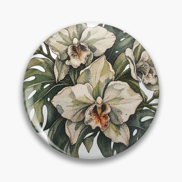 Artikelvorschau, Leuchtende tropische Blumen und Blätter in Aquarell entworfen und verkauft von Jessie's Palette.