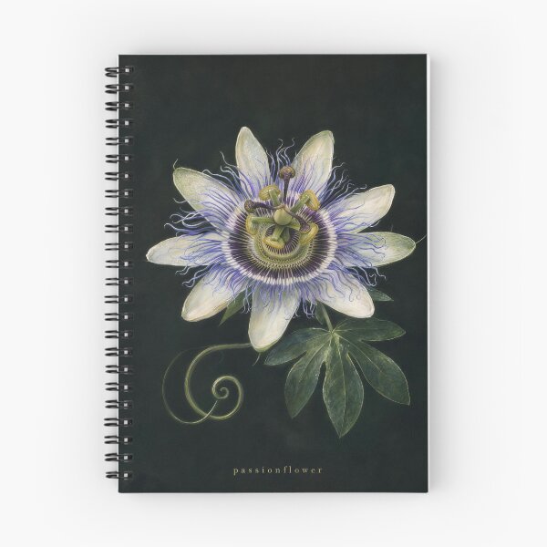 Item preview, Passionflower Dark Botanical Illustration | Moody Floral Wall Art designed and sold by FixationStudio.