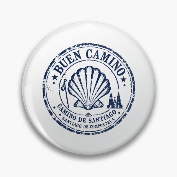 Item preview, Buen Camino Pilgrim Stamp – Camino de Santiago Scallop Shell designed and sold by Studio Pico.