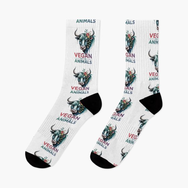 Item preview, Vegan For The Animals – Watercolor Cow Floral Animal Rights Design designed and sold by LoFizzy.