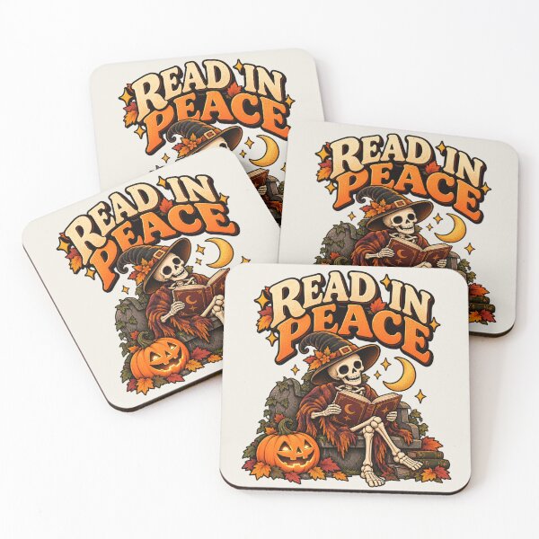 Item preview, Read In Peace Skeleton Book Lover Halloween designed and sold by Stikaro.