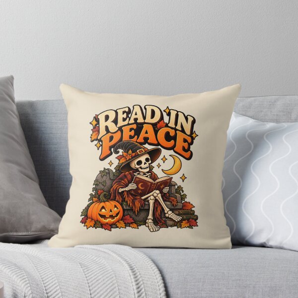 Item preview, Read In Peace Skeleton Book Lover Halloween designed and sold by Stikaro.