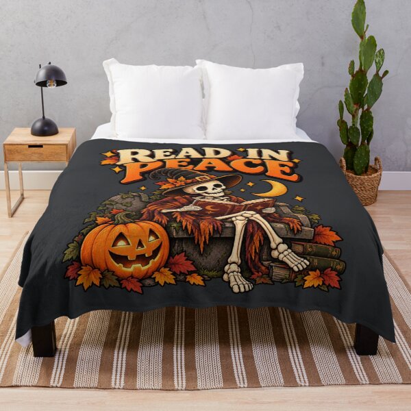Item preview, Read In Peace Skeleton Book Lover Halloween designed and sold by Stikaro.