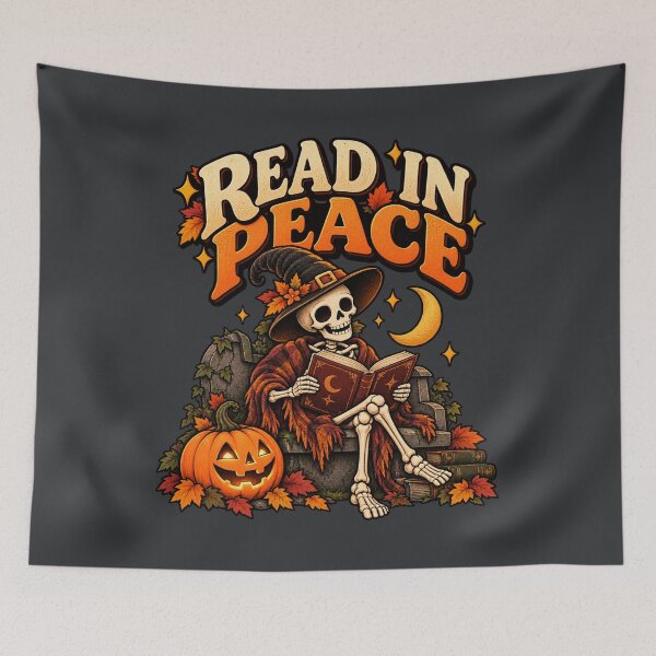 Item preview, Read In Peace Skeleton Book Lover Halloween designed and sold by Stikaro.