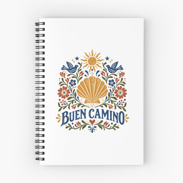 Item preview, Buen Camino Folk Art – Camino de Santiago Scallop Shell & Floral Design designed and sold by Studio Pico.