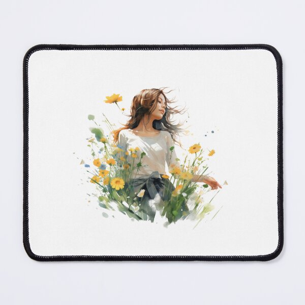Item preview, Meadow Girl | Beautiful Wildflower Nature Art designed and sold by Mandayartstudio.