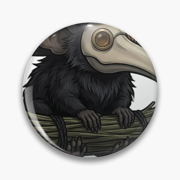 Item preview, Gothic Plague Doctor Aye-Aye on a Dried Herb Bundle — Dark Familiar Emblem designed and sold by IllumeInk.