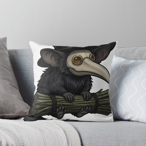 Item preview, Gothic Plague Doctor Aye-Aye on a Dried Herb Bundle — Dark Familiar Emblem designed and sold by IllumeInk.