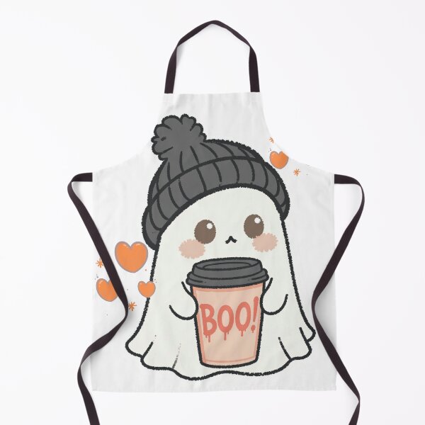 Item preview, Kawaii Ghost Drinking Coffee Cute Halloween Coffeete Lover designed and sold by     Sela Art .