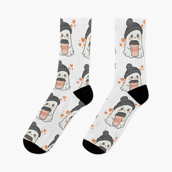 Item preview, Kawaii Ghost Drinking Coffee Cute Halloween Coffeete Lover designed and sold by     Sela Art .