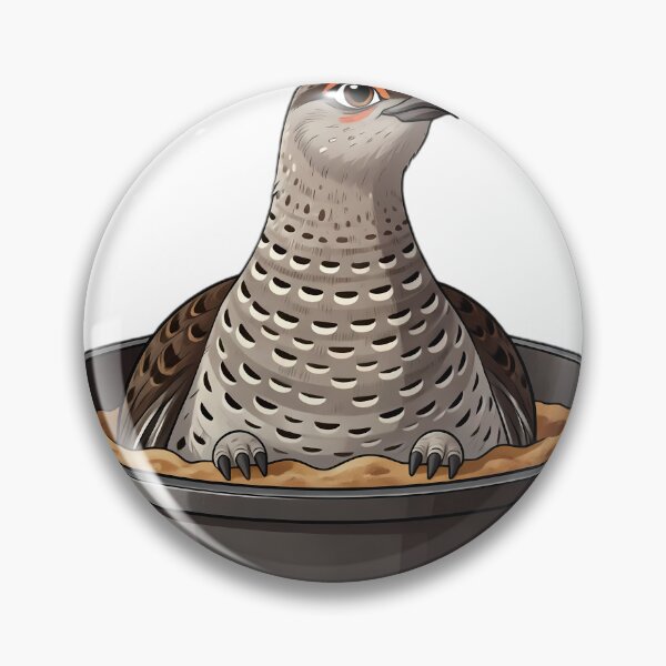 Item preview, Cute Ruffed Grouse in a Cast-Iron Baking Dish — Cozy Thanksgiving Feast designed and sold by pumsquare.