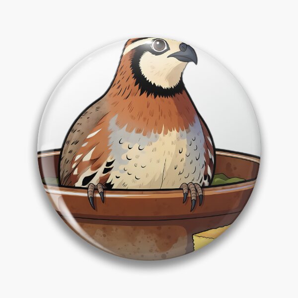 Item preview, Cute Bobwhite Quail in a Stoneware Casserole — Cozy Thanksgiving Feast designed and sold by pumsquare.