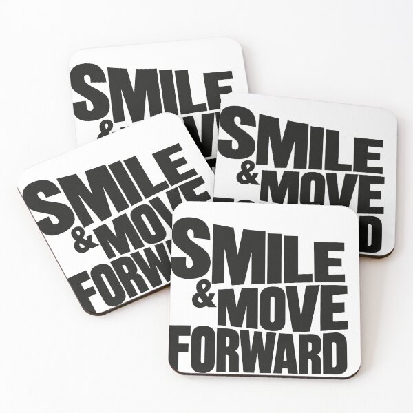 Item preview, Smile & Move Forward – Bold Minimalist Motivational Quote designed and sold by Lovestickerco.