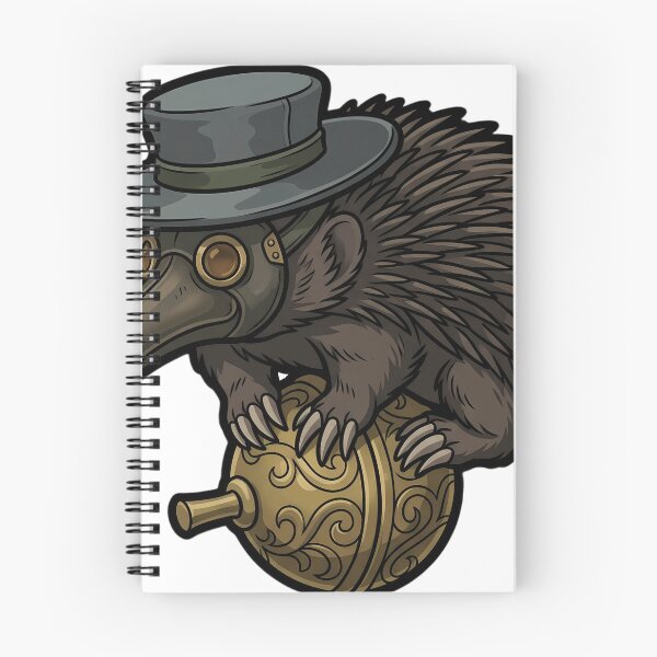 Item preview, Gothic Plague Doctor Echidna on a Brass Pomander — Dark Familiar Emblem designed and sold by IllumeInk.