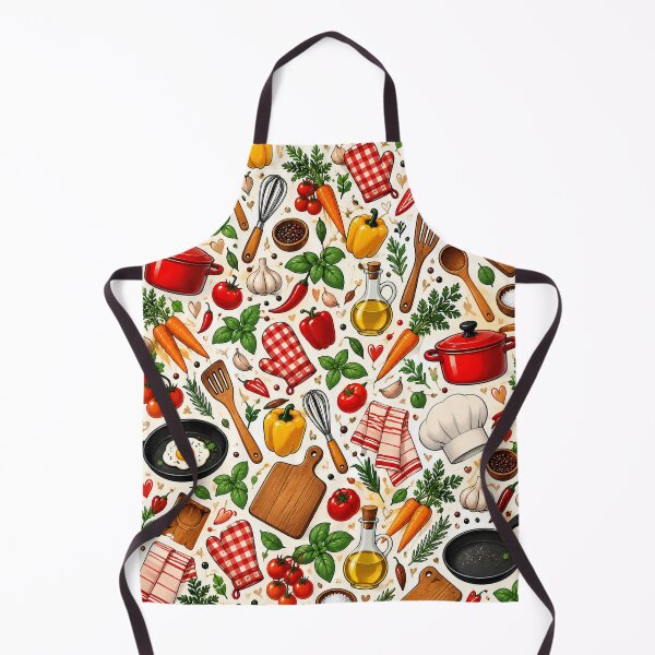 Aperçu de l'œuvre Tablier de cuisine Cozy Kitchen créée et vendue par Smoimi.
