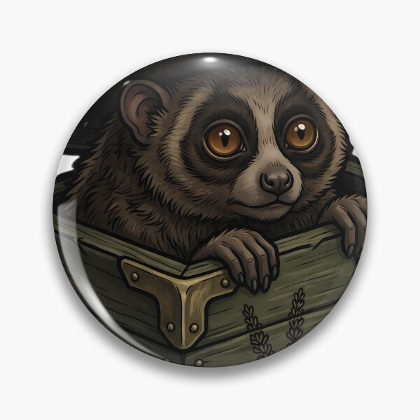 Item preview, Gothic Plague Doctor Slow Loris in an Apothecary Box — Dark Herbalist Familiar designed and sold by IllumeInk.