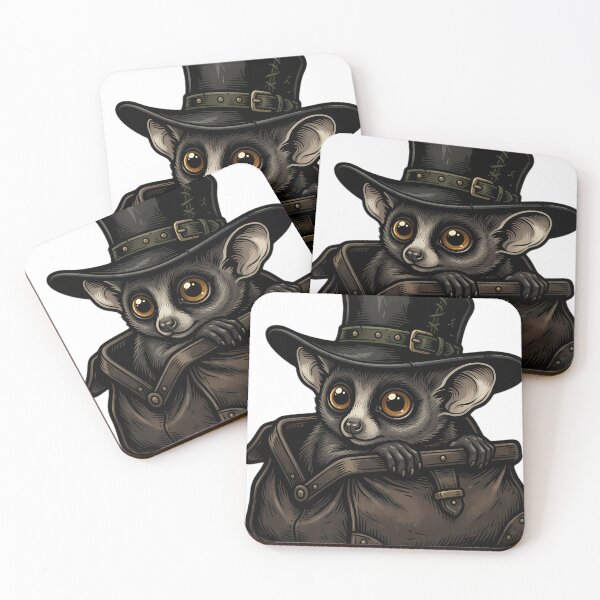 Item preview, Gothic Plague Doctor Galago in a Doctor's Bag — Dark Herbalist Familiar designed and sold by IllumeInk.