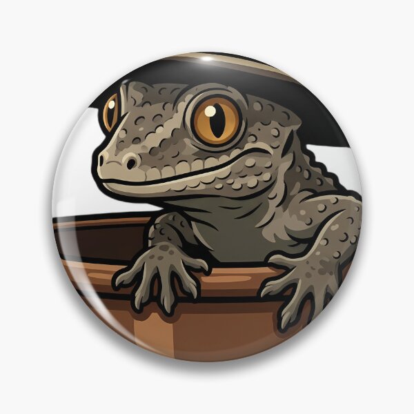 Item preview, Gothic Plague Doctor Gargoyle Gecko in a Copper Basin — Dark Herbalist Familiar designed and sold by IllumeInk.