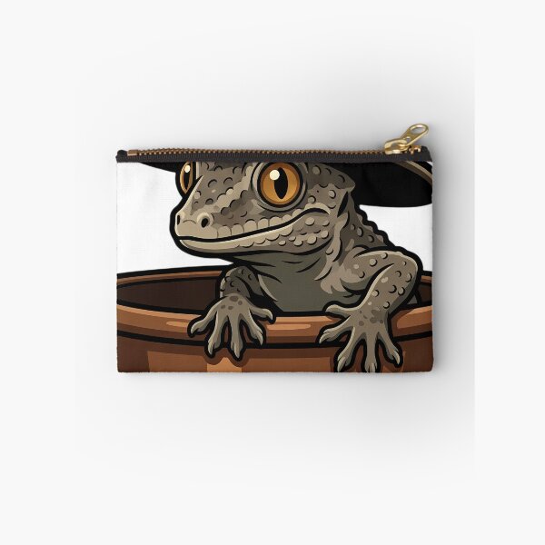 Item preview, Gothic Plague Doctor Gargoyle Gecko in a Copper Basin — Dark Herbalist Familiar designed and sold by IllumeInk.