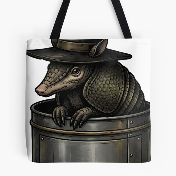 Item preview, Gothic Plague Doctor Armadillo in a Tin Herb Tin — Dark Herbalist Familiar designed and sold by IllumeInk.