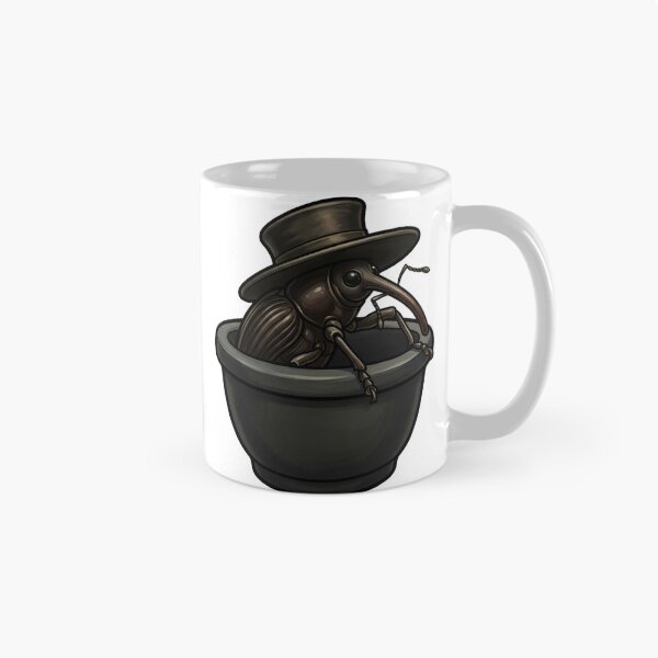 Item preview, Gothic Plague Doctor Acorn Weevil in a Stone Mortar — Dark Herbalist Familiar designed and sold by IllumeInk.