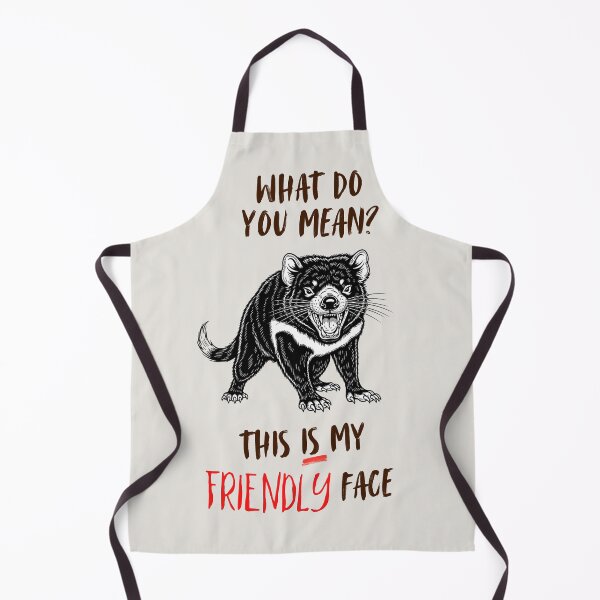 Item preview, What Do You Mean This Is My Friendly Face Neurodivergent Tasmanian Devil designed and sold by QuirkyGuacamole.
