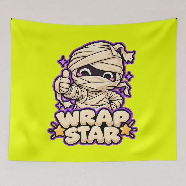 Item preview, Wrap Star - Cute Mummy Halloween Sticker designed and sold by Visual Dept..