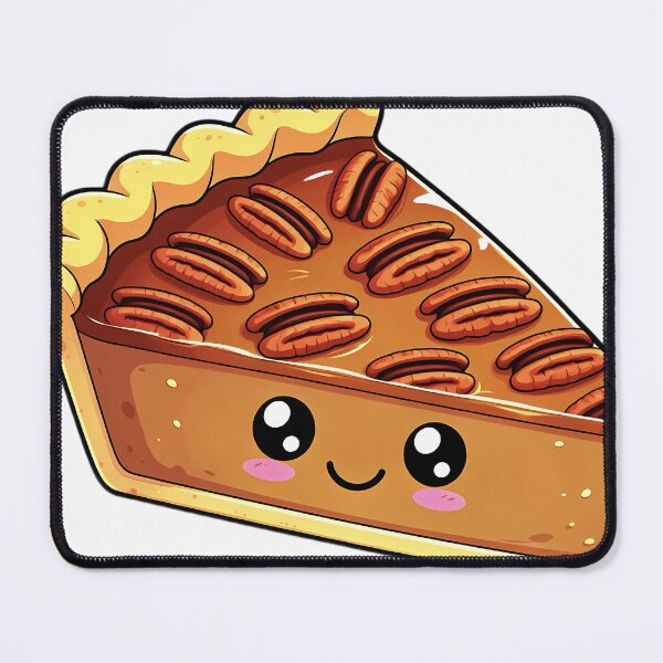 Item preview, Kawaii Pecan Pie Slice with a Sweet Happy Face — Cozy Thanksgiving Treat designed and sold by pumsquare.