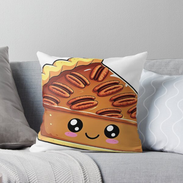 Item preview, Kawaii Pecan Pie Slice with a Sweet Happy Face — Cozy Thanksgiving Treat designed and sold by pumsquare.