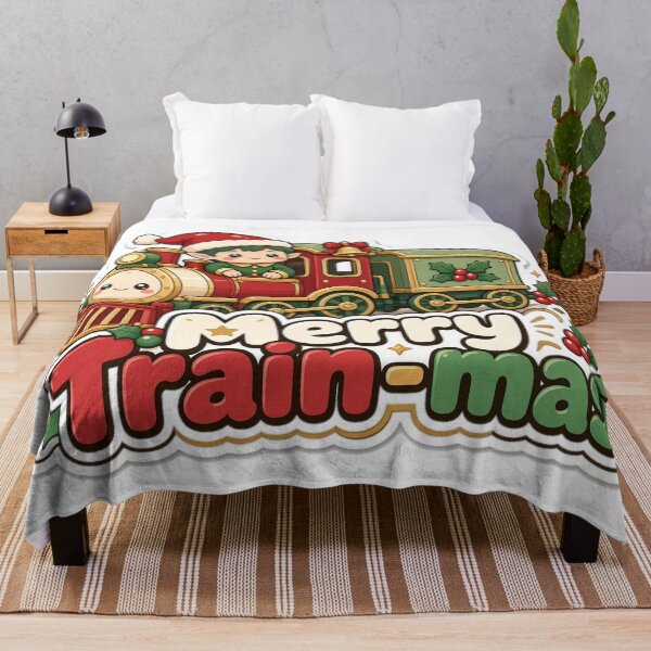Item preview, Model Train Christmas Merry Train-mas Gift designed and sold by Soft Merch.