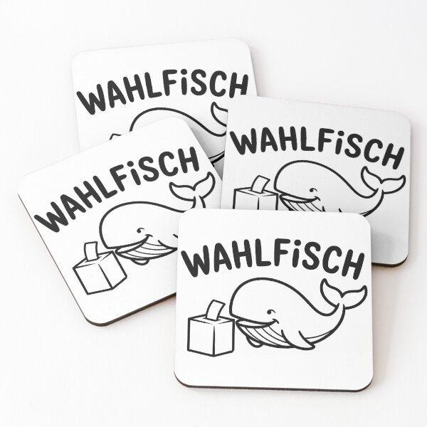Aperçu de l'œuvre Wahlfisch Wal Wahlurne | Lustiges Wortspiel Wahl Geschenk créée et vendue par LoFizzy.