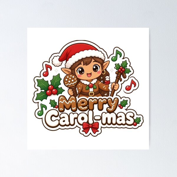 Item preview, Singer Christmas Merry Carol-mas Gift designed and sold by Soft Merch.