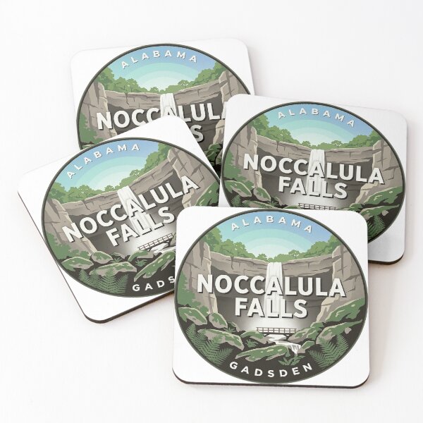 Item preview, Noccalula Falls Gorge Trail Footbridge Alabama Badge Sticker designed and sold by DetourDgn.