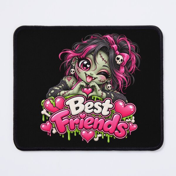 Item preview, Best Friends Female Zombie – Cute Creepy Kawaii Undead Girl designed and sold by aventi24.